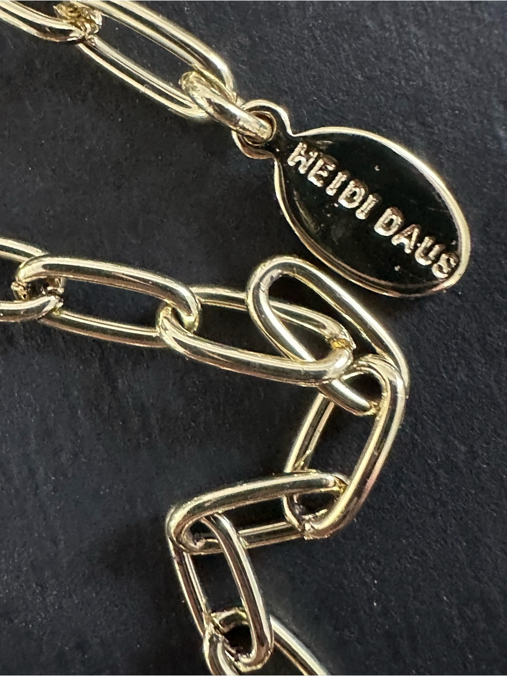 Heidi DAUS Gold-Tone Crystal and Mother of Pearl 'V' Initial Pendant Necklace - Picture 4 of 6